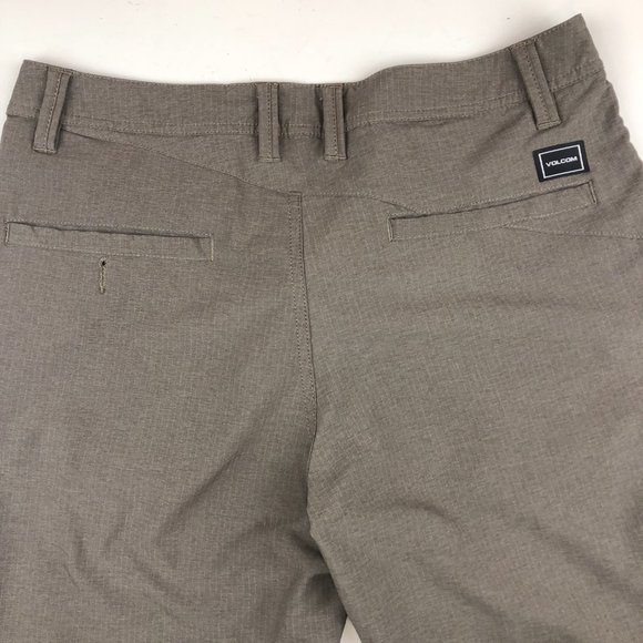 Volcom Tan Coastal Beachy Surf & Turf 2 Way Stretch Shorts Athletic Comfy - Picture 5 of 15